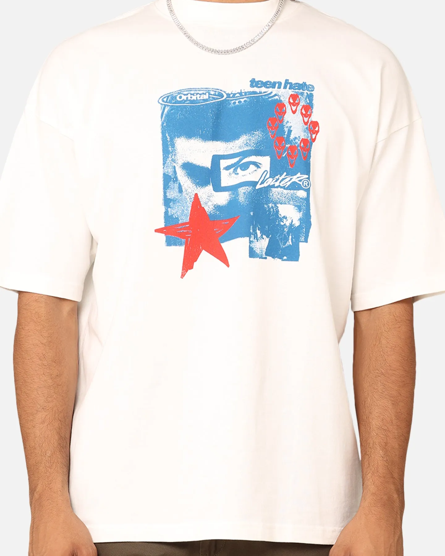 Loiter Orbital T-Shirt Off White Casual Comfort Comfortable Layer