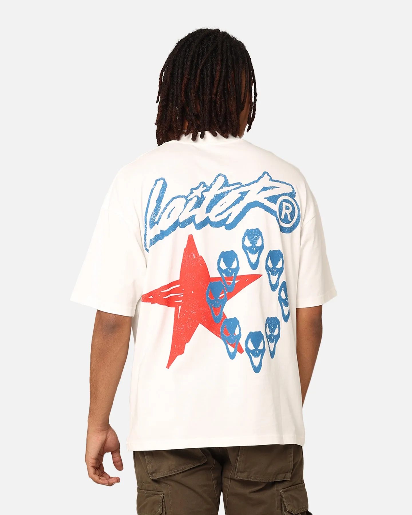 Loiter Orbital T-Shirt Off White Adjustable Hem yoga clothing