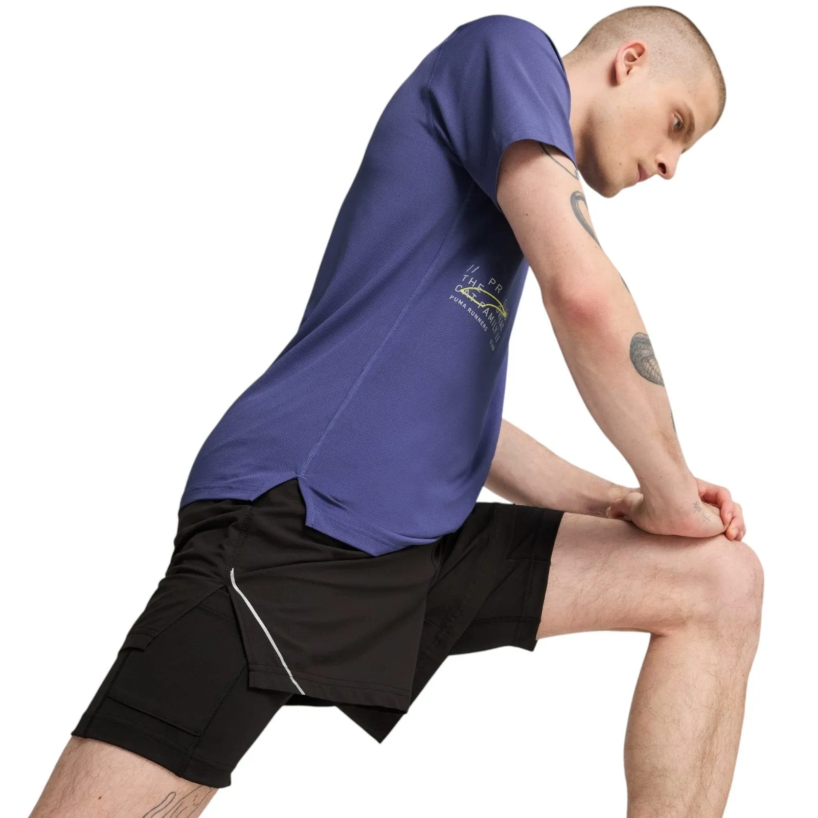 Puma ULTRAWEAVE 2-in-1 5" Mens Regular-Fit Running Short Travel Friendly spandex blend