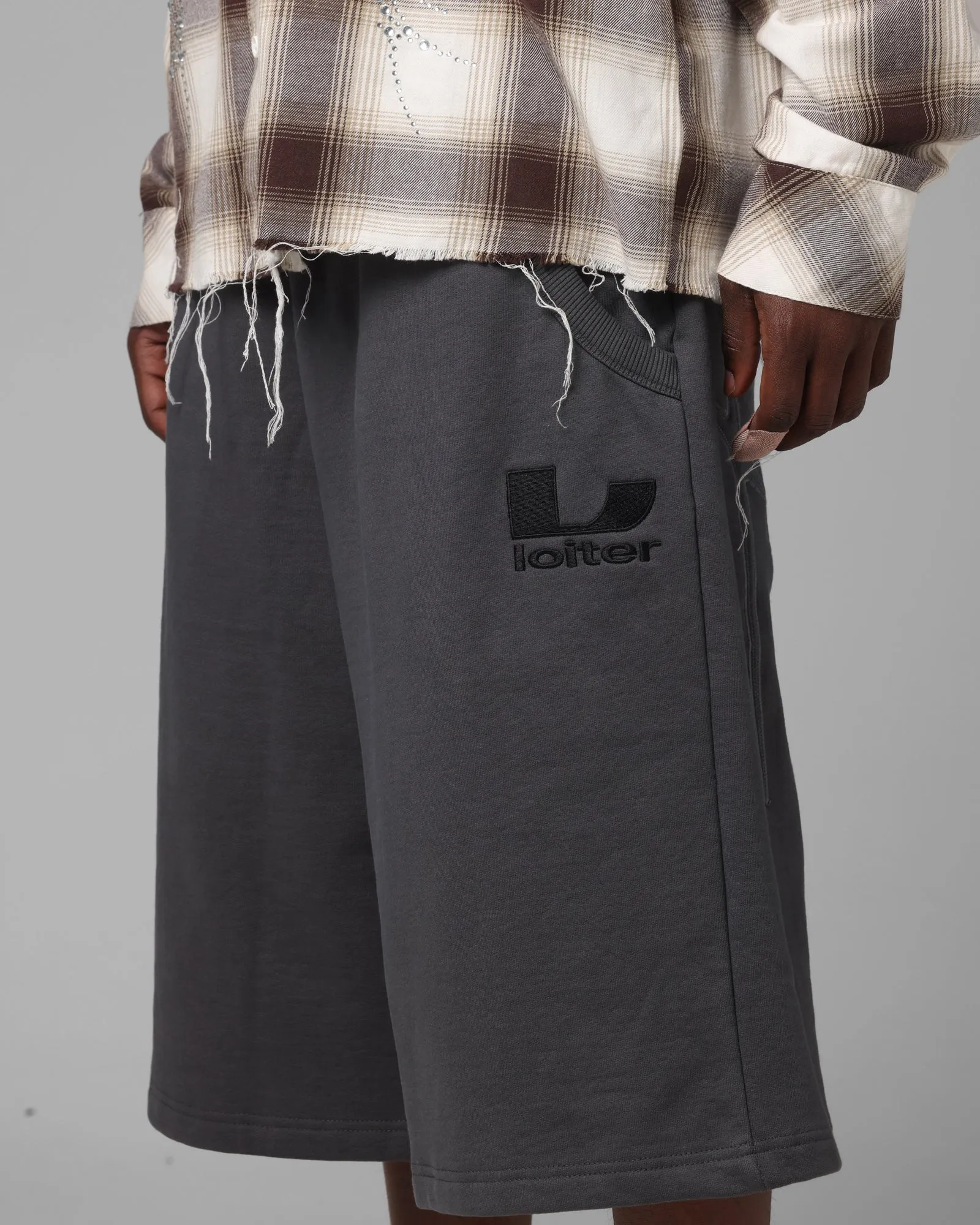 Loiter World Cup Shorts Charcoal Stretch Fit Comfortable Waistband