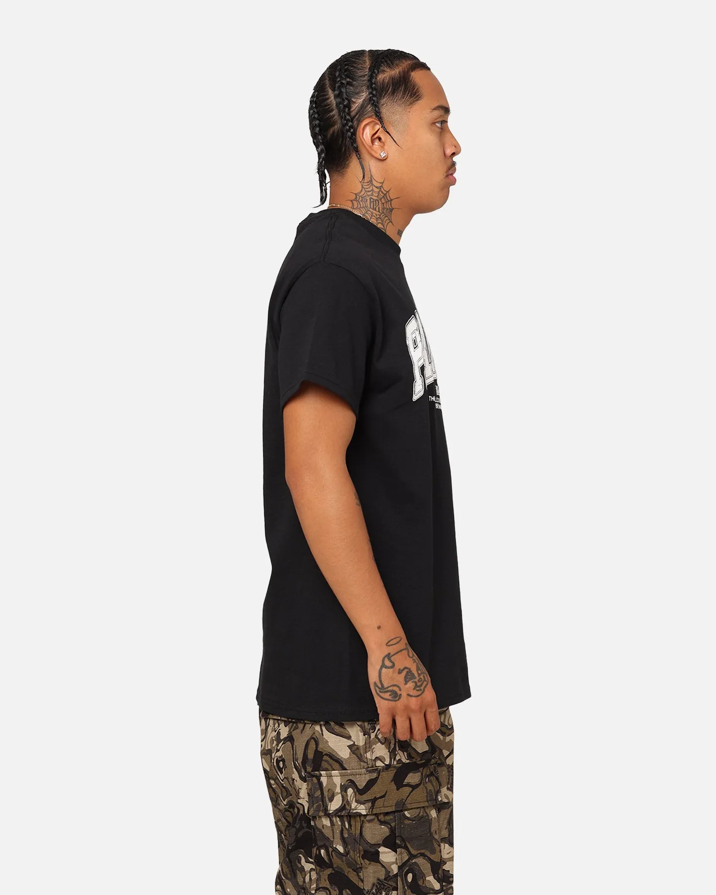 Trendy Look Rats Get Fat Paranoid T-Shirt Black