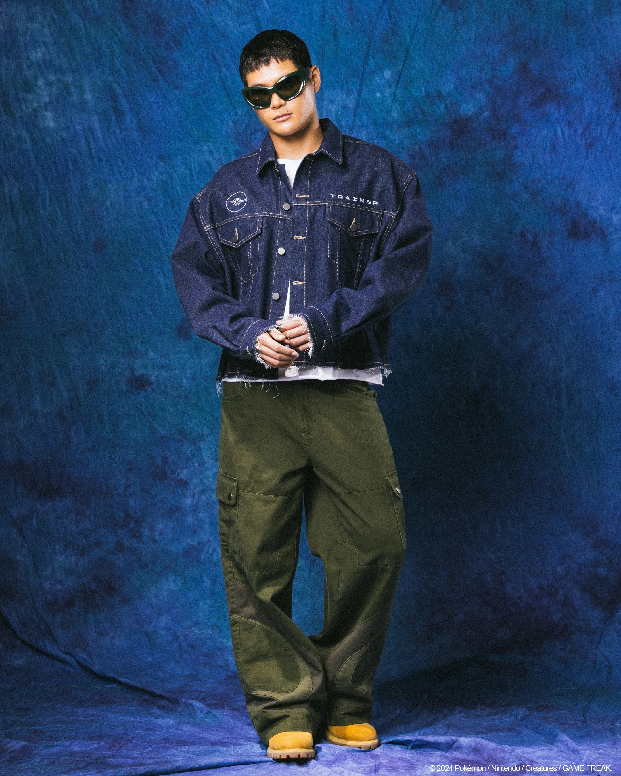 Souvenir Moisture Wicking Layer Pok??mon By Loiter Pikachu Denim Jacket Indigo