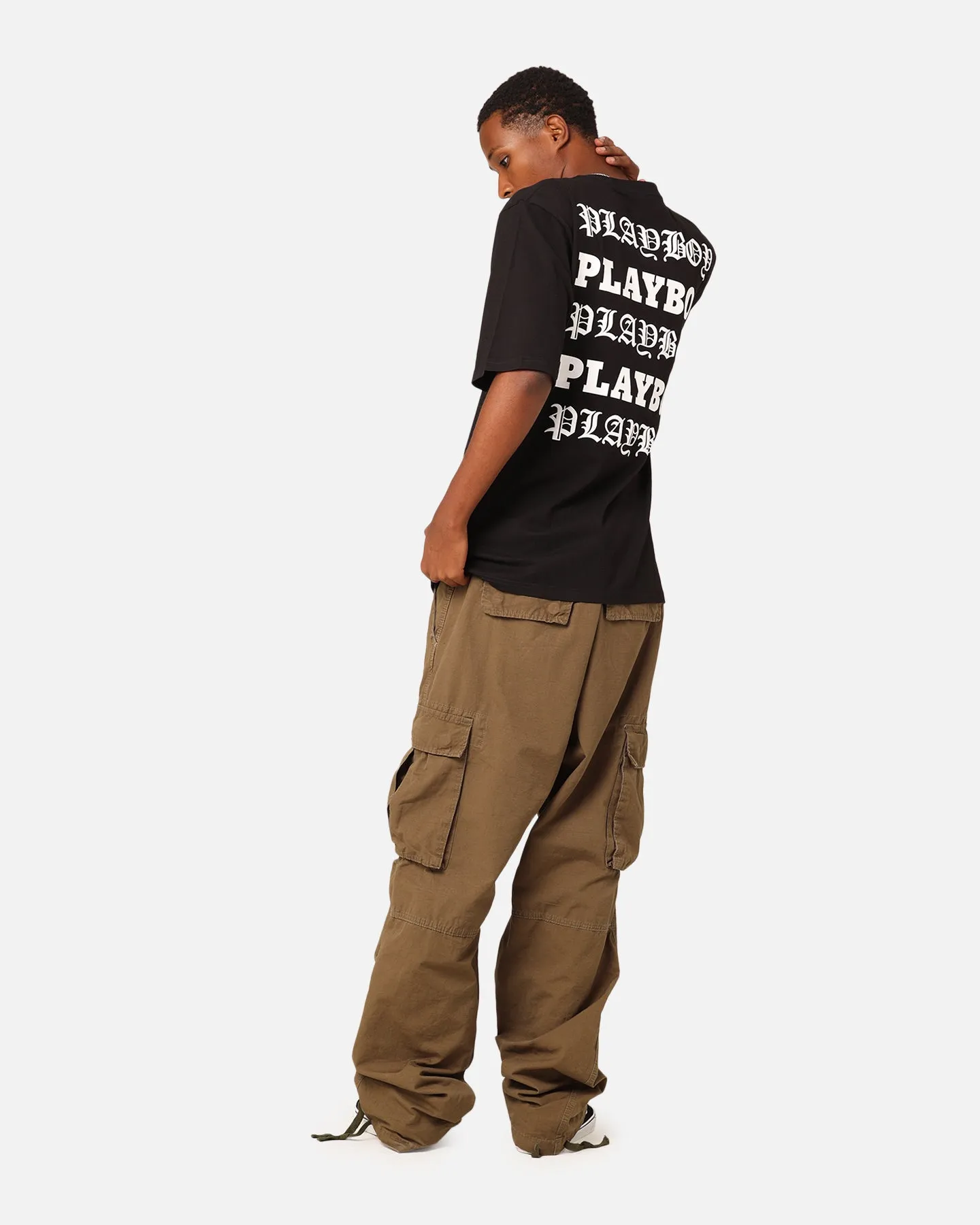 Playboy Gothic Stack T-Shirt Black OversizedSilhouette