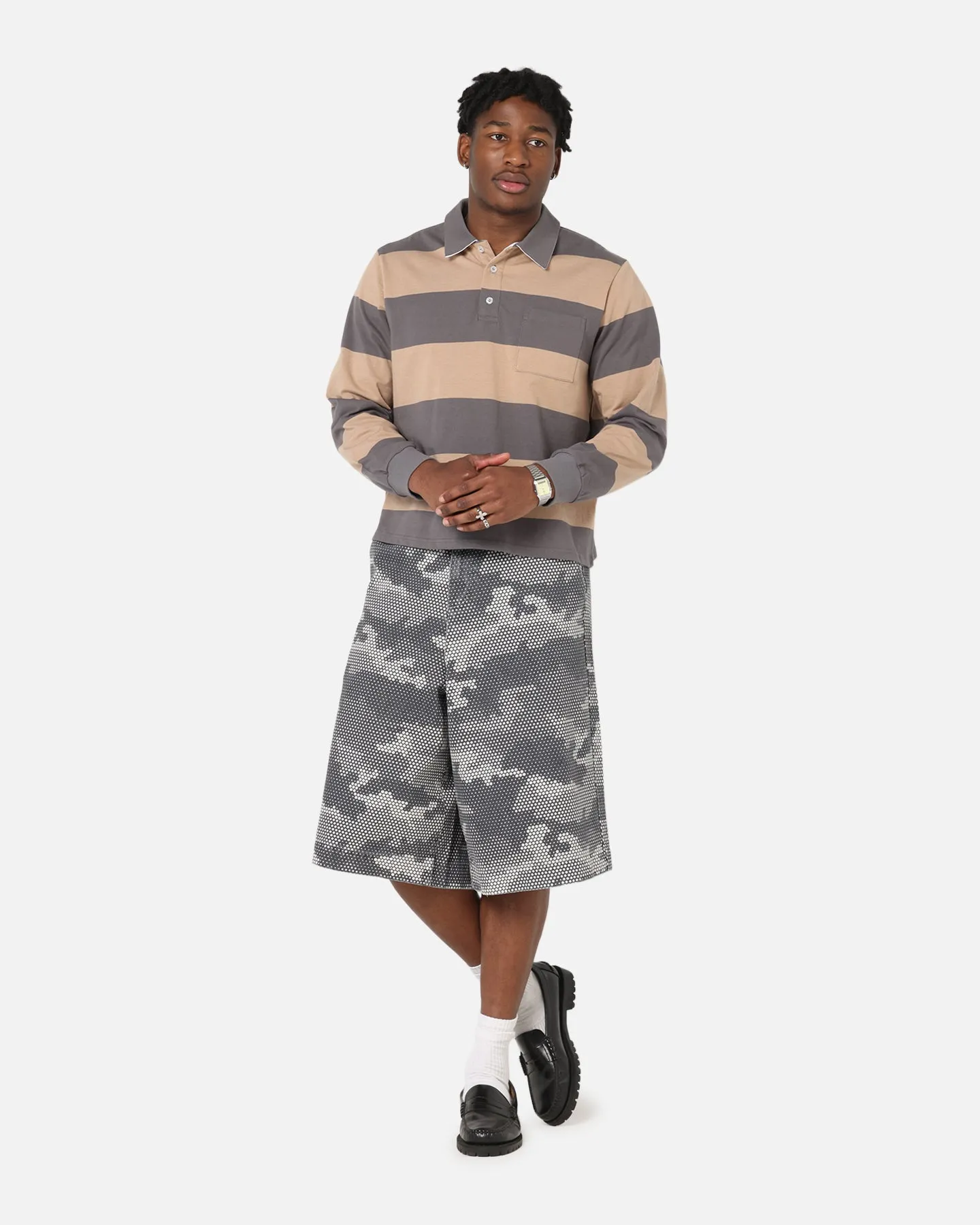 Light Fit Wear XXIII Wide Leg Denim Shorts Digi Camo
