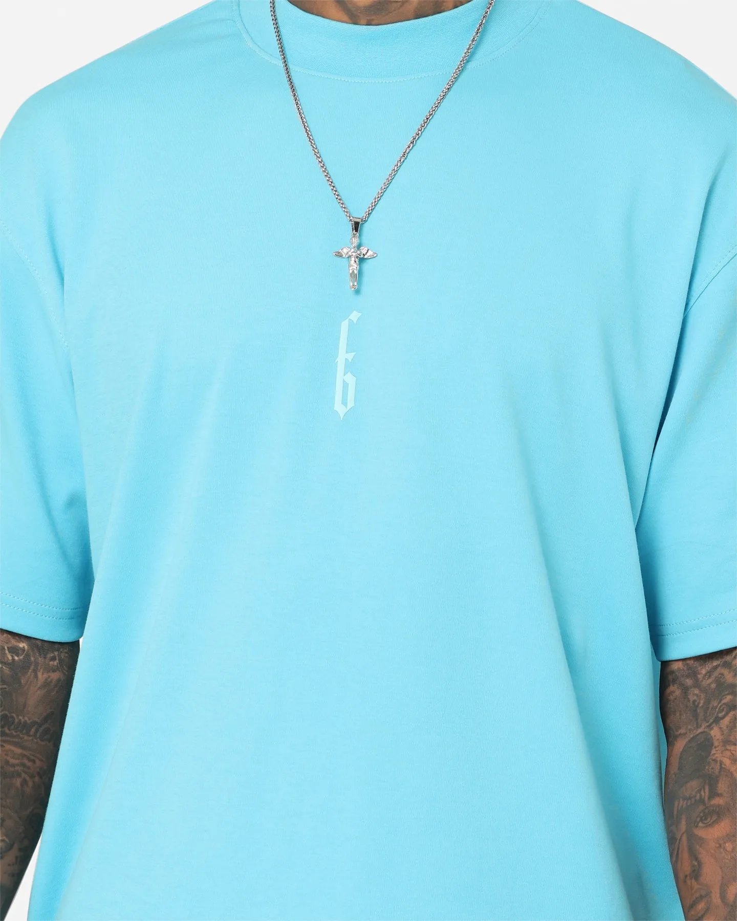 Fallen Breed Monogram T-Shirt Aqua Popular Recycled Material