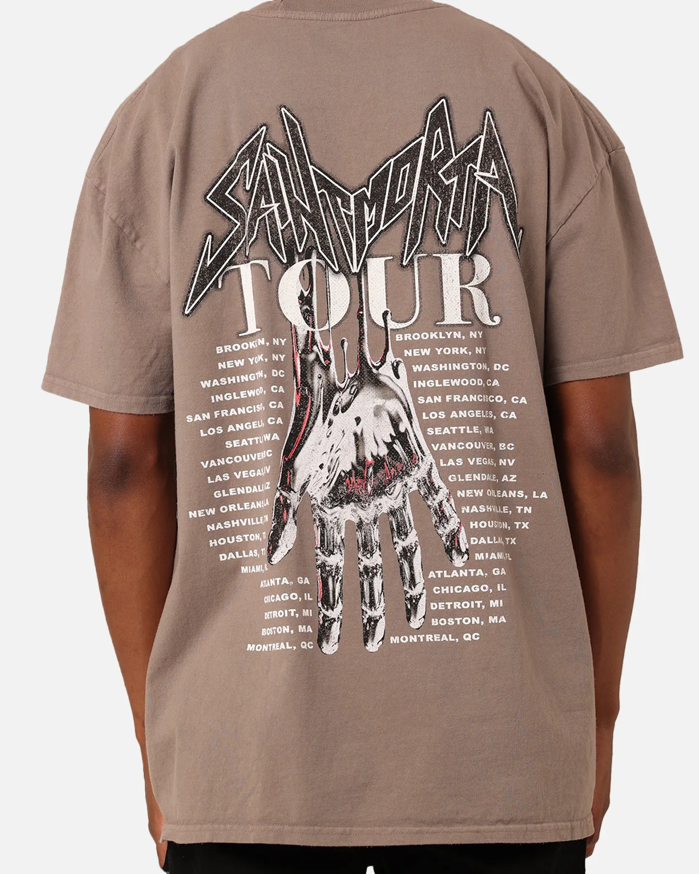 Saint Morta Tour T-Shirt Vintage Brown Non Shrink Material