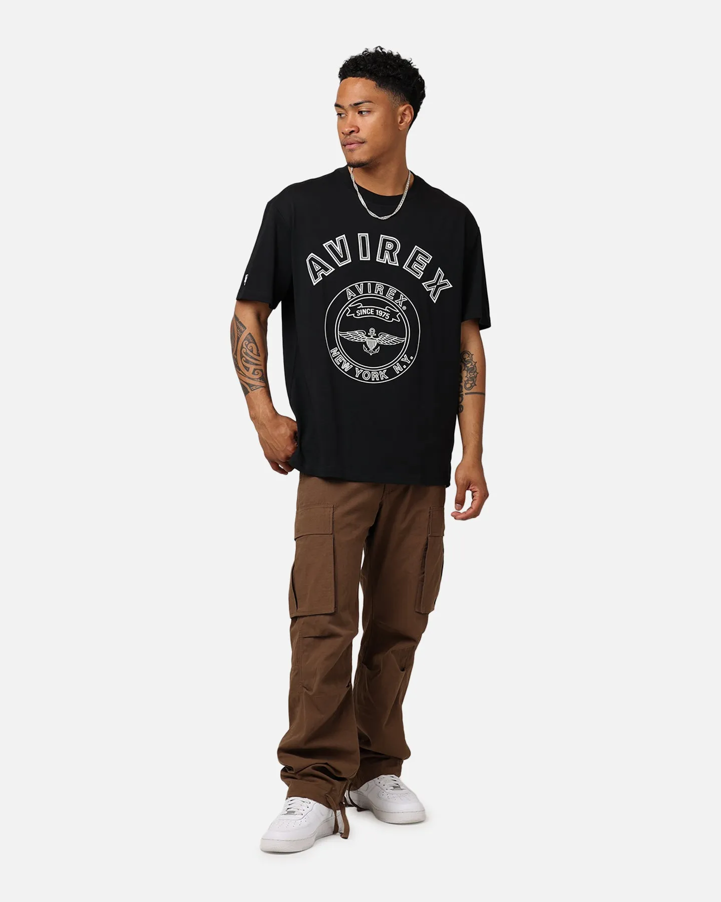 Sporty Comfort Wear Avirex Stadium T-Shirt Black