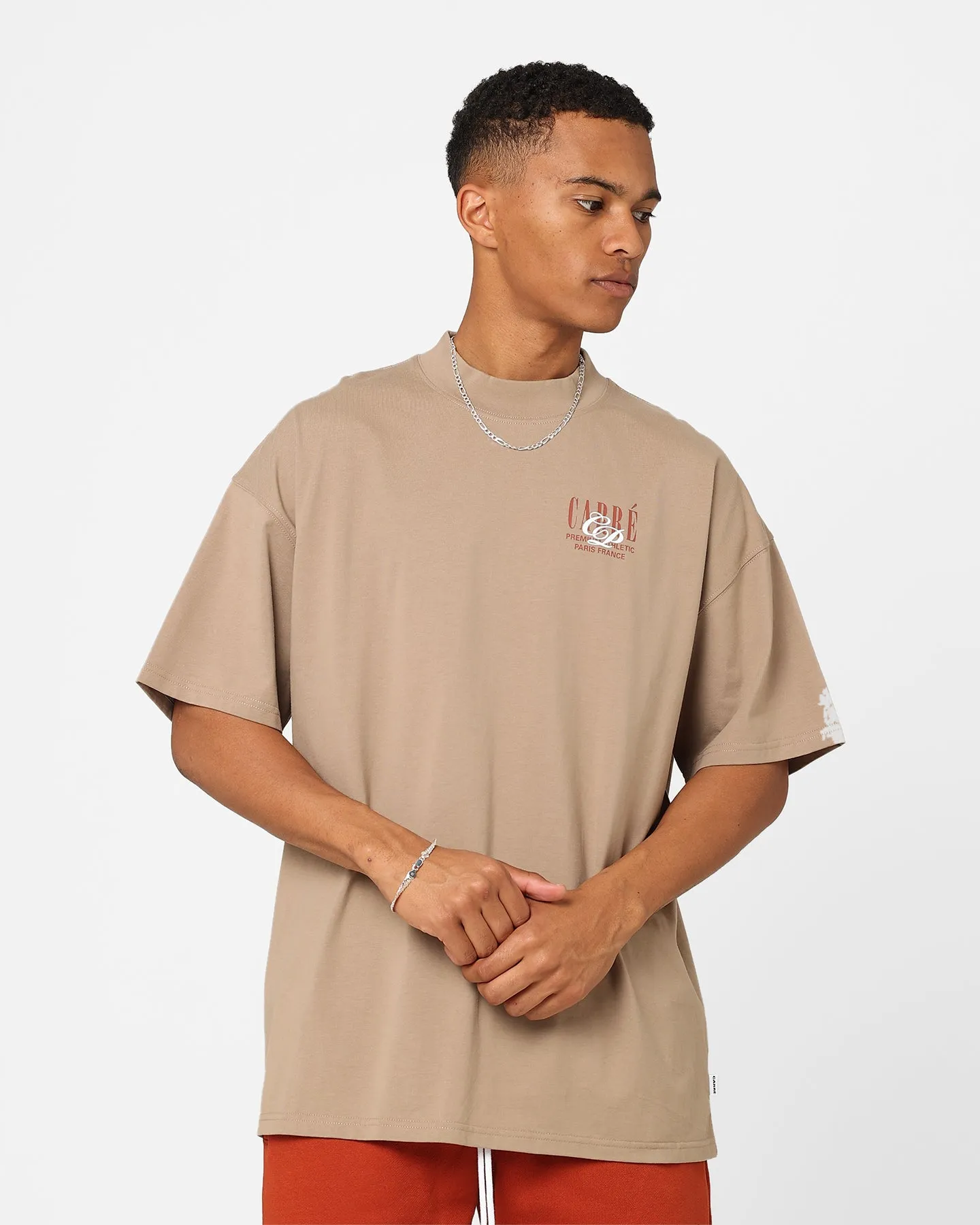 Carre TT Oversized T-Shirt Mocha Job Interview EasyCareFinish