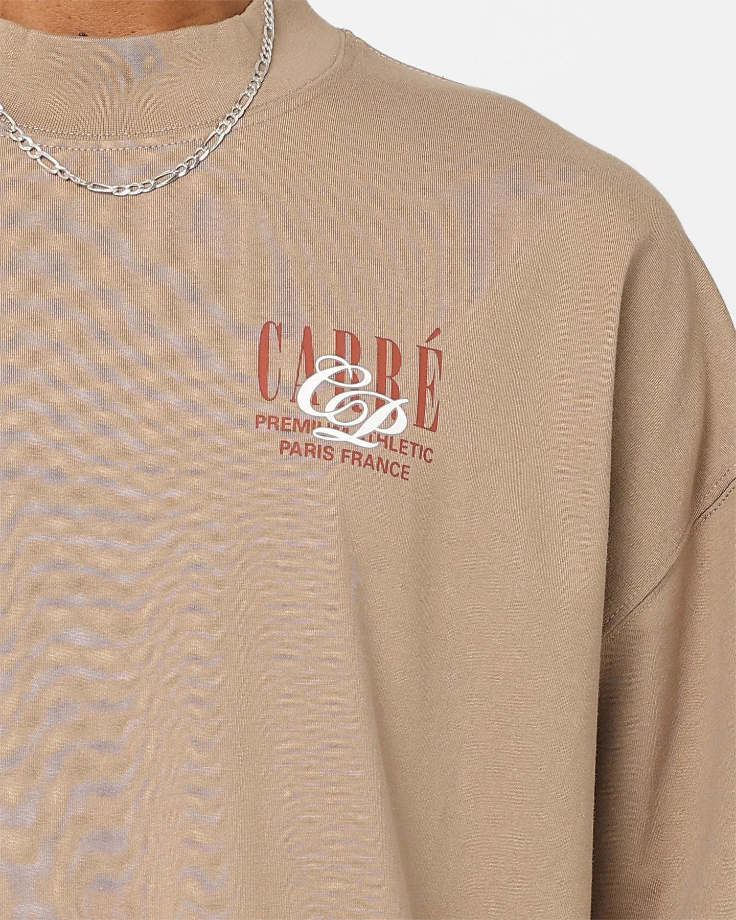 Collared formality Luxury exclusivity Carre TT Oversized T-Shirt Mocha