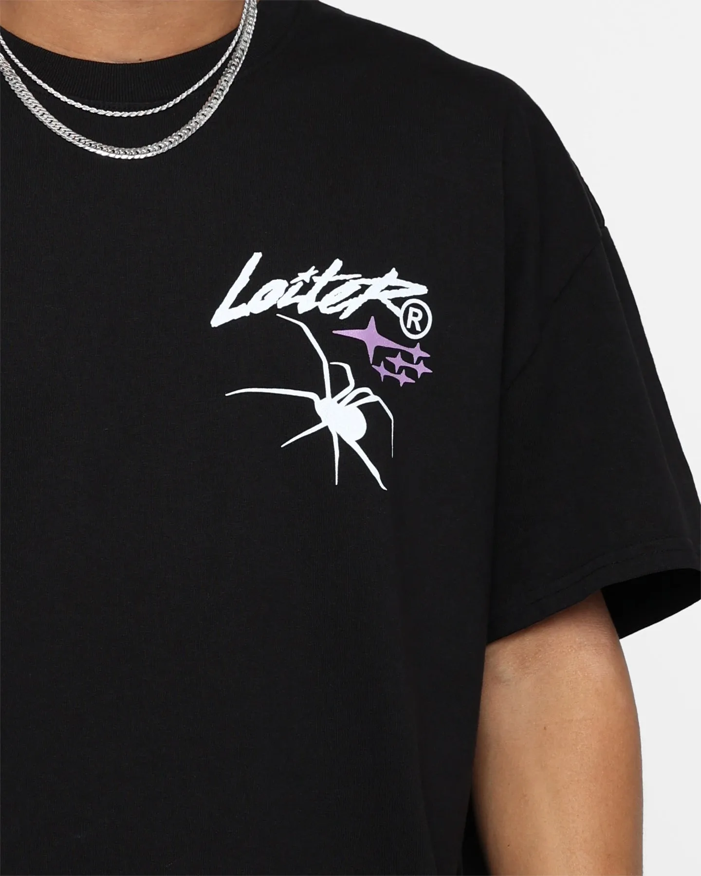 Micro Perforation Loiter Tough Love T-Shirt Black