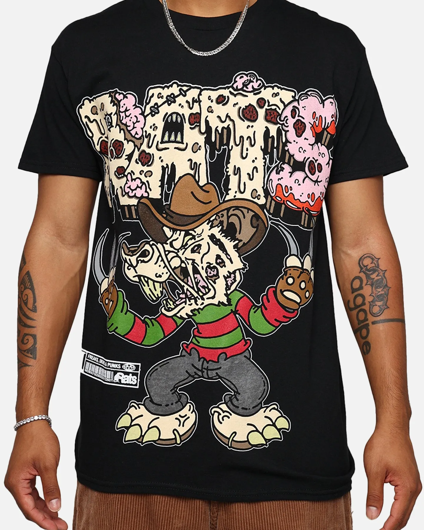 Rats Get Fat Ratty The 14th T-Shirt Black Organic Cotton Blend Indoor clothing