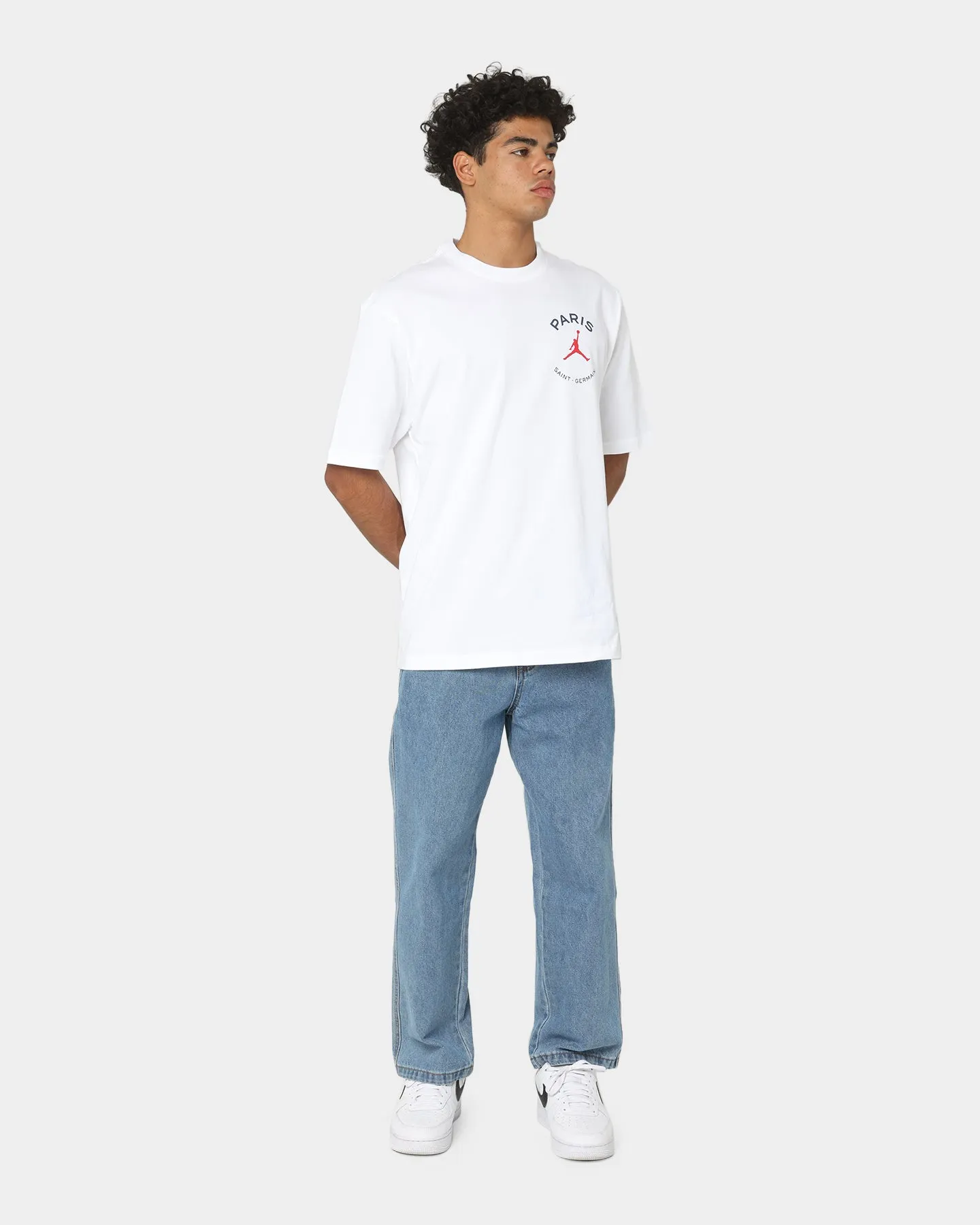Daily Favorite color blocking Jordan X Paris Saint-Germain Logo T-Shirt White