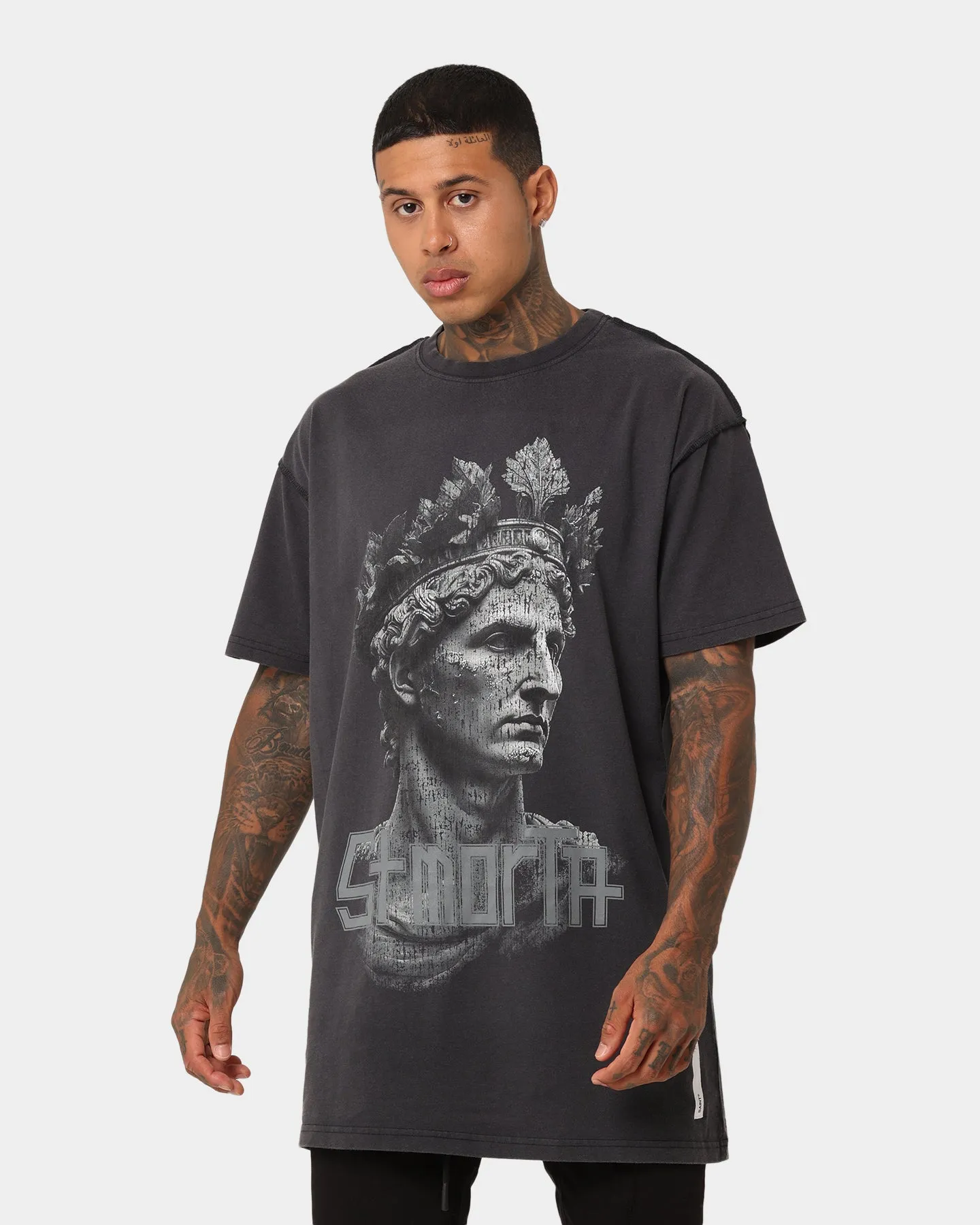 Saint Morta Romans MMXII T-Shirt Vintage Black Everyday Essential