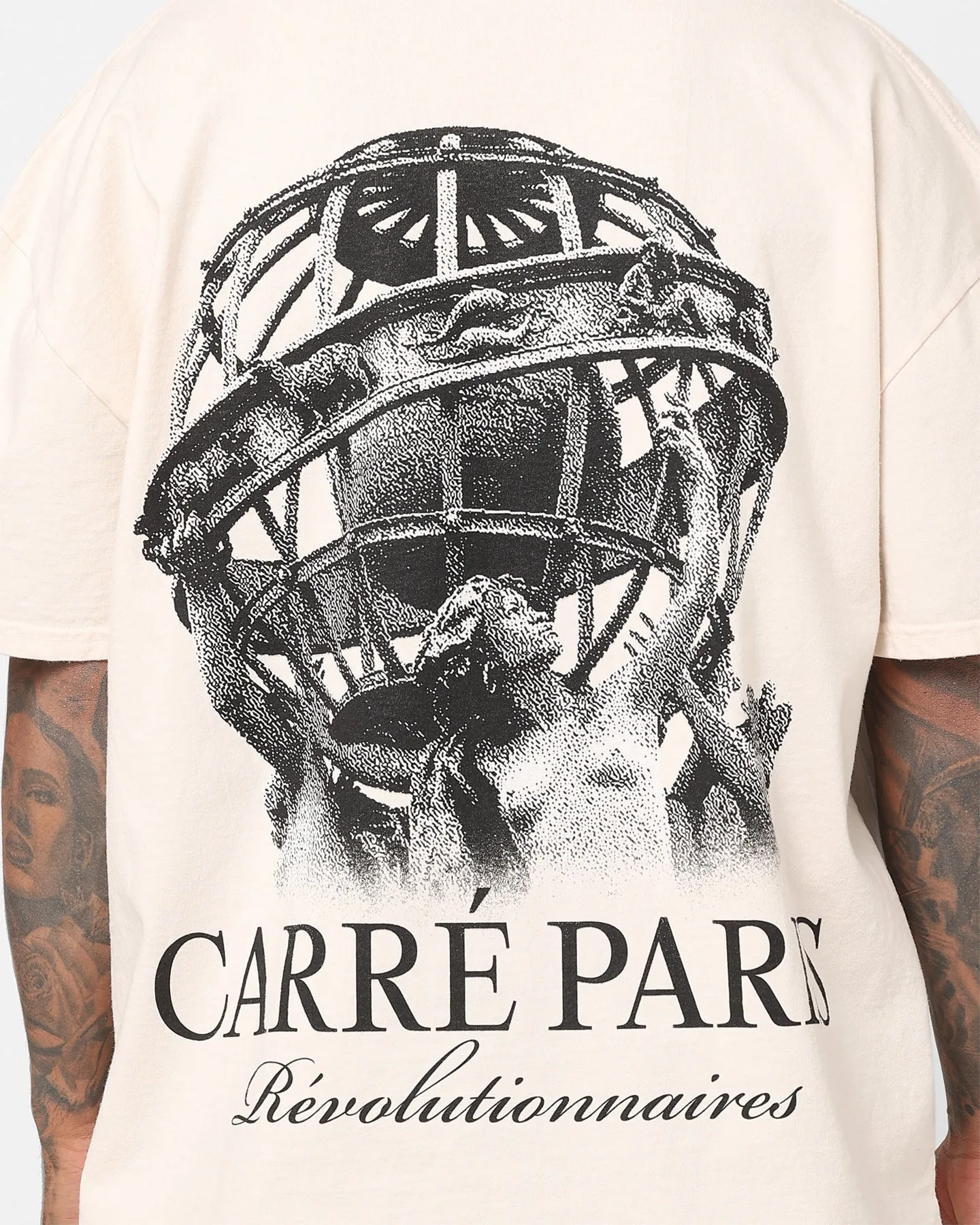 Carre Globalist Box T-Shirt Off White Pre Shrunk Fabric