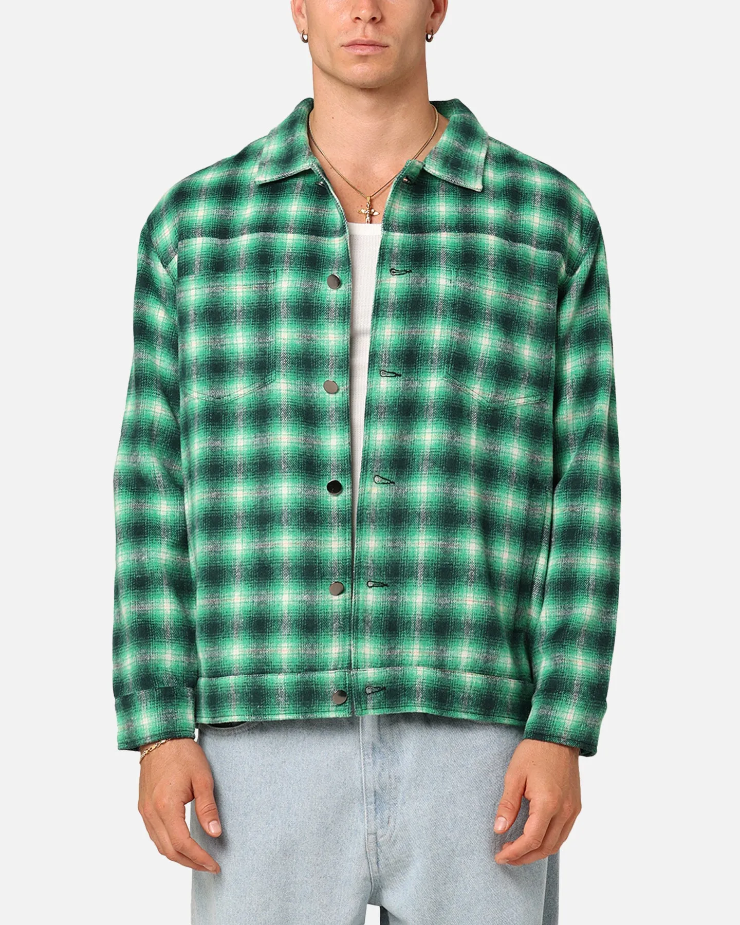 Checked Team-sports XXIII Darby Plaid Shacket Green/Black