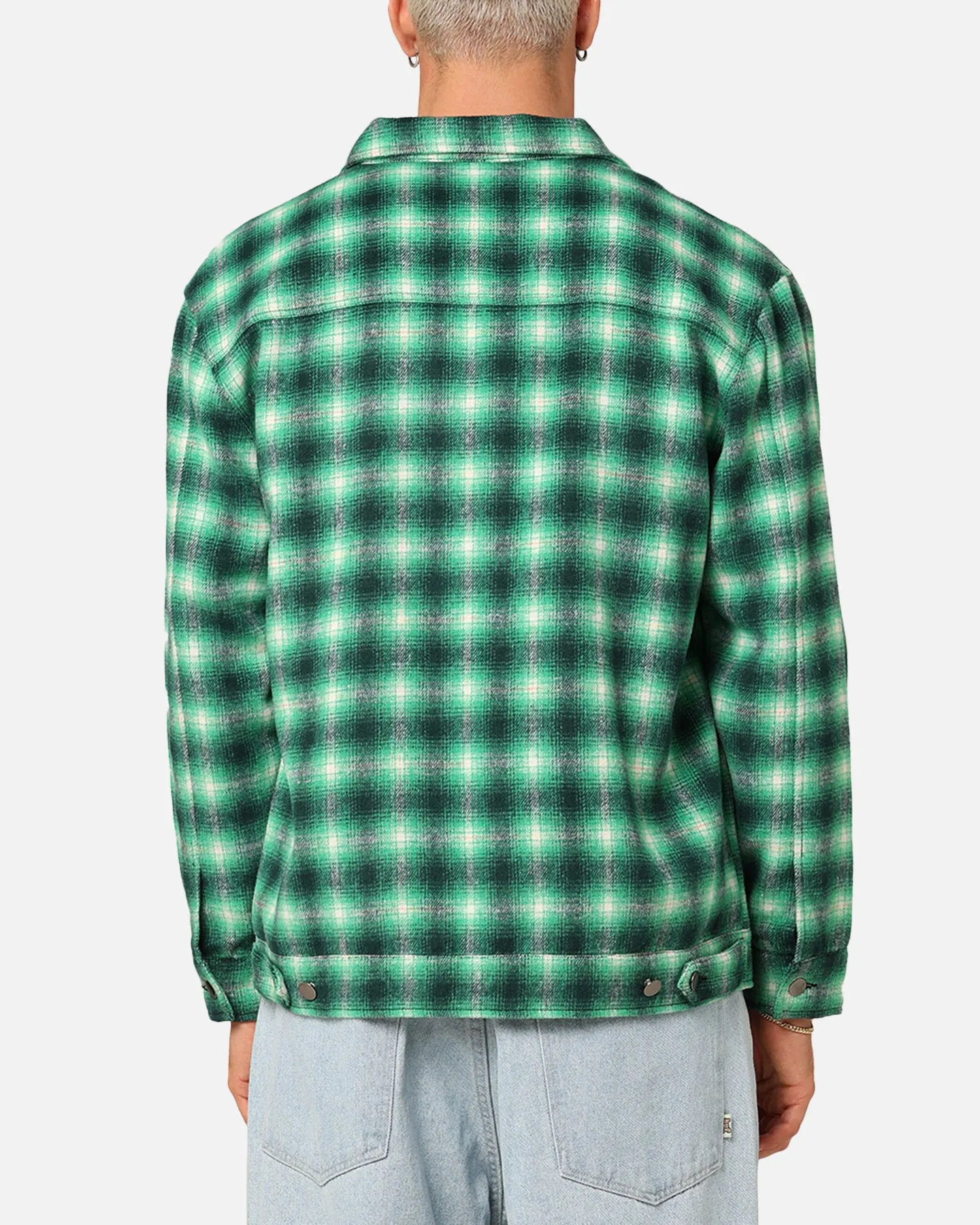 XXIII Darby Plaid Shacket Green/Black Eco Friendly Insulation
