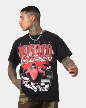 Pilling Resistant Finish Goat Crew Monaco Racing Vintage T-Shirt Black Wash