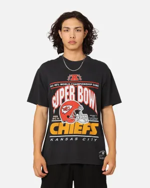 Perfect Comfort Wear Quality Layer Mitchell & Ness Kansas City Chiefs '70s Super Bowl T-Shirt Faded Black