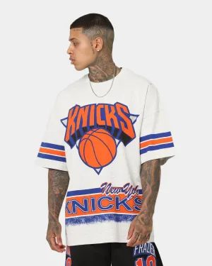 Mitchell & Ness New York Knicks Conference T-Shirt Silver Marle Wrinkle Resistant Finish