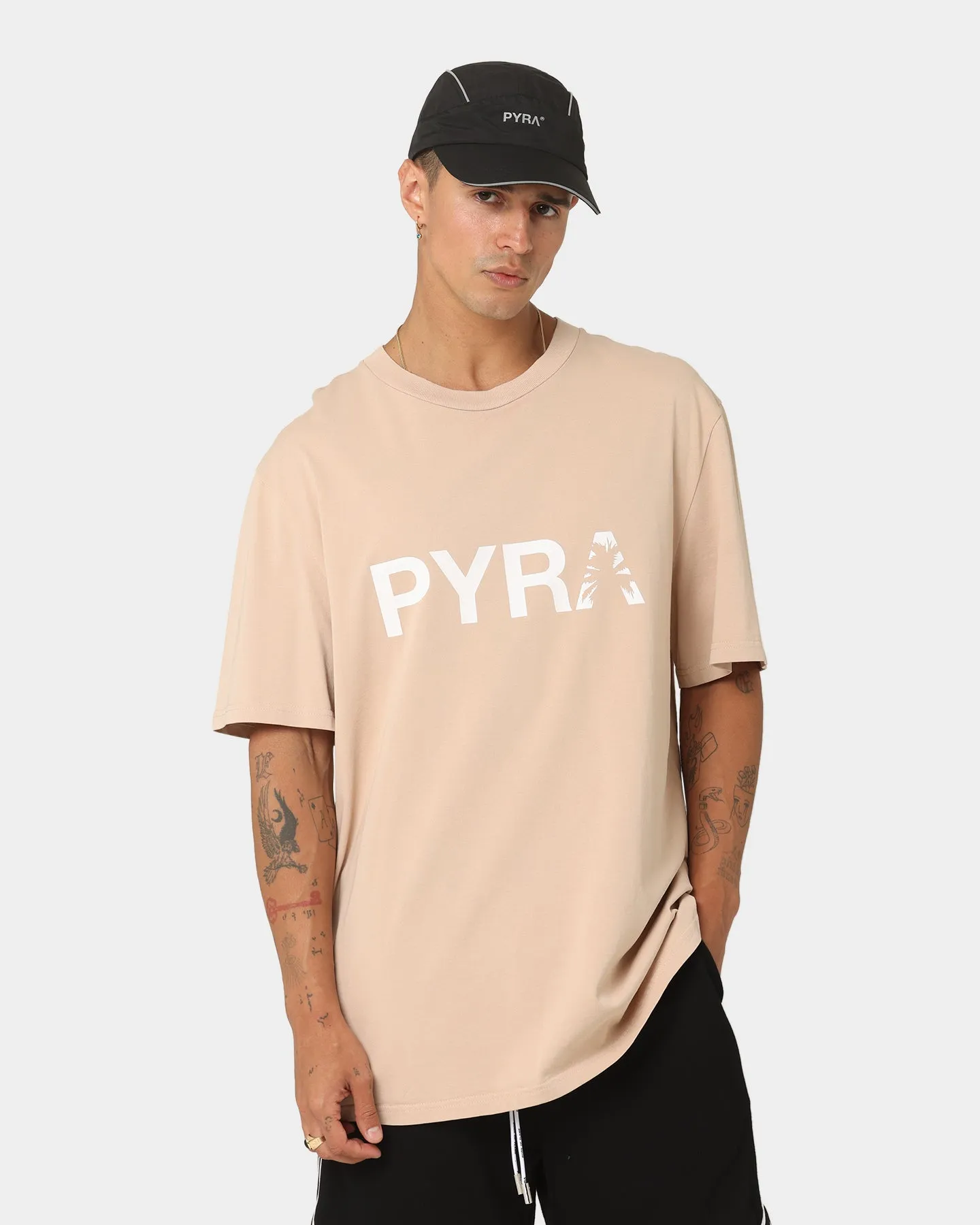 Plus size confidence PYRA Palm Dreams T-Shirt Natural