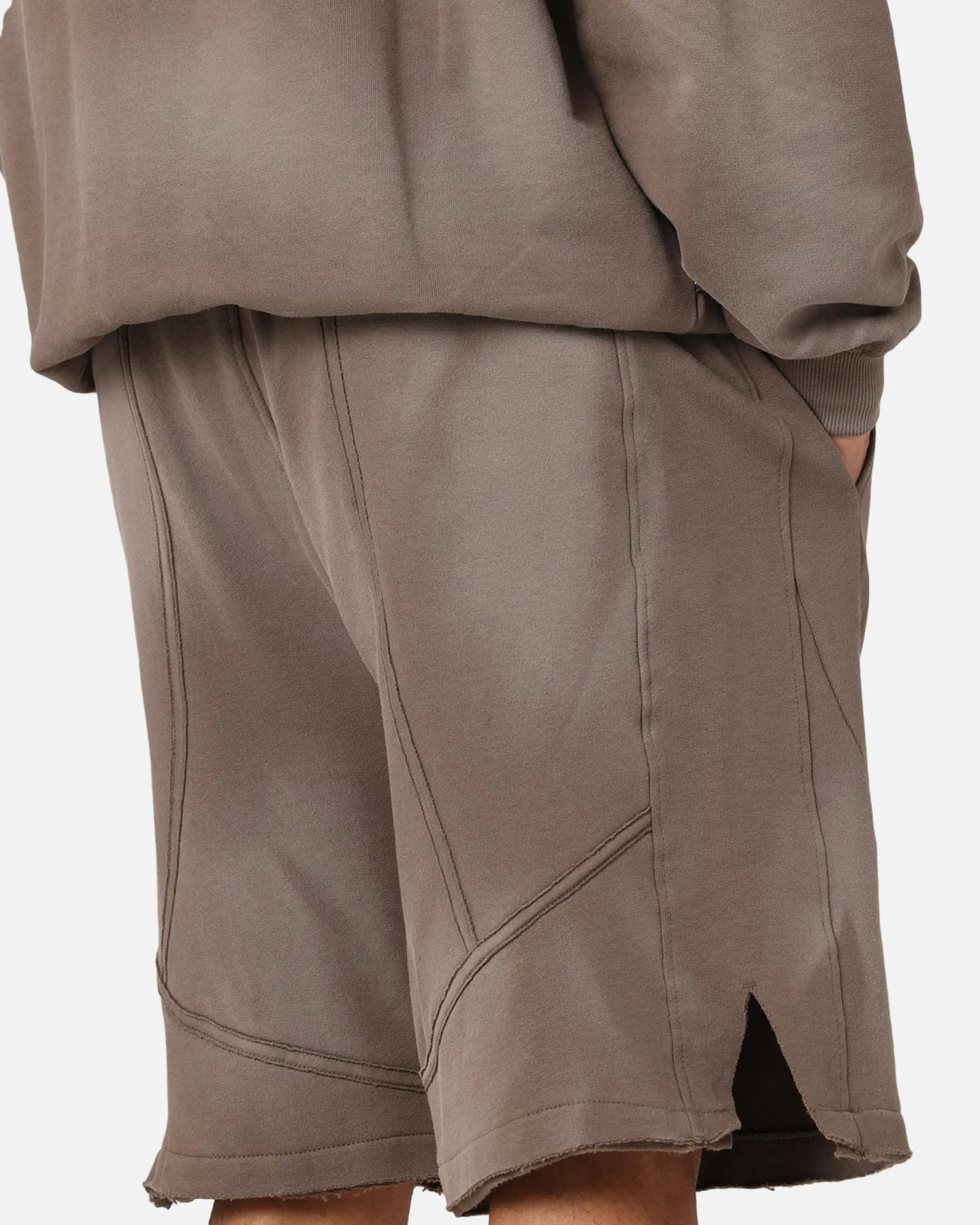 The Anti Order Apocalypse Sweat Shorts Sunfade Brown Park Day Scandi Clean