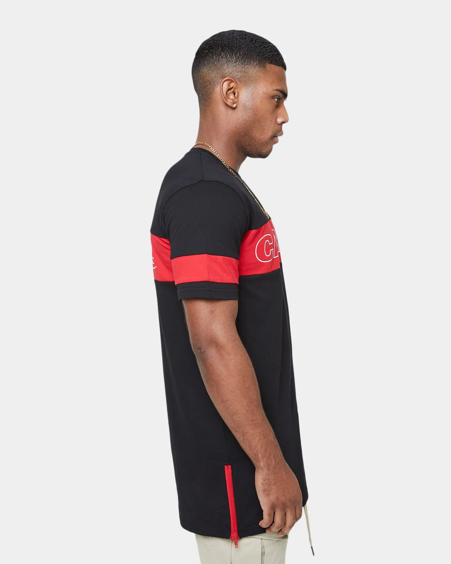 Carr?? Panneau Short Sleeve T-Shirt Black/Red Versatile Wardrobe Piece Timeless Appeal