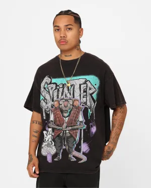 Goat Crew X Teenage Mutant Ninja Turtles Splinter Vintage T-Shirt Black Wash SoftTouchFinish Easy-Going Style