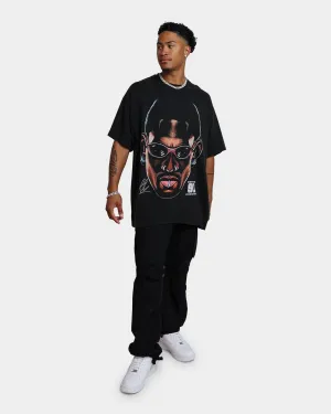 Rodman Brand 91 Face Vintage T-Shirt Washed Black Simple and Comfortable