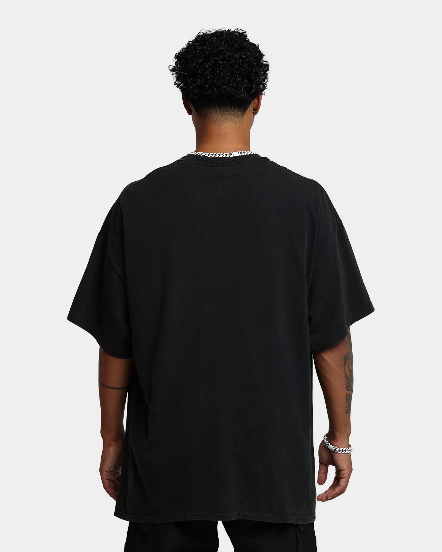 Animal print wildness Durable Stitching Rodman Brand 91 Face Vintage T-Shirt Washed Black