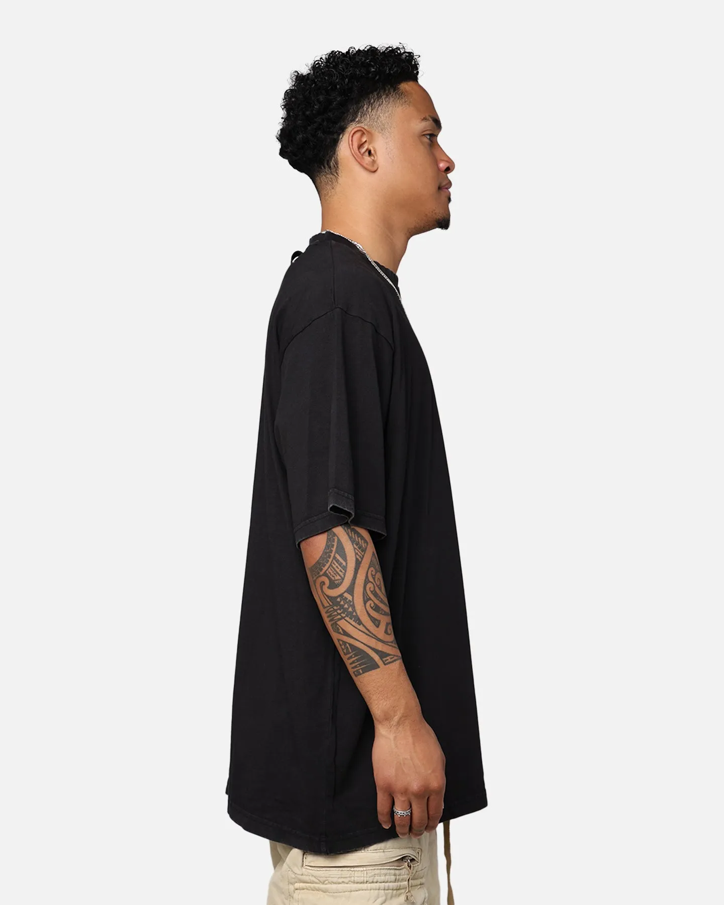 Garment Dyed Finish Light Layer DXXMLIFE L-0 A Baggy T-Shirt Vintage Black