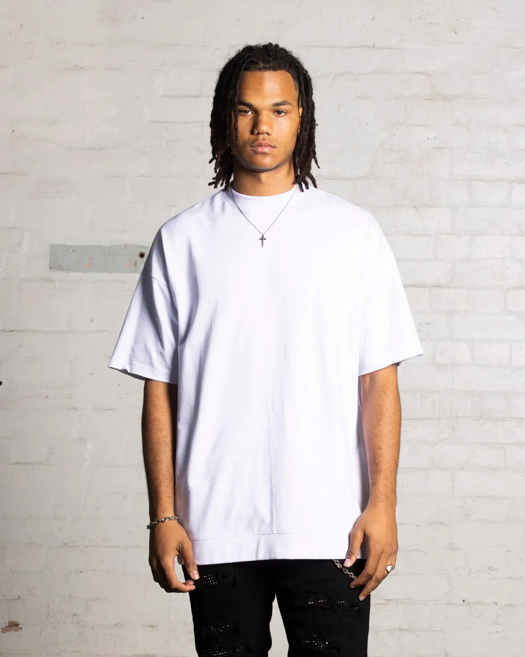 Skinny Fit Chilly Comfort Saint Morta Shadow Boxy T-Shirt White