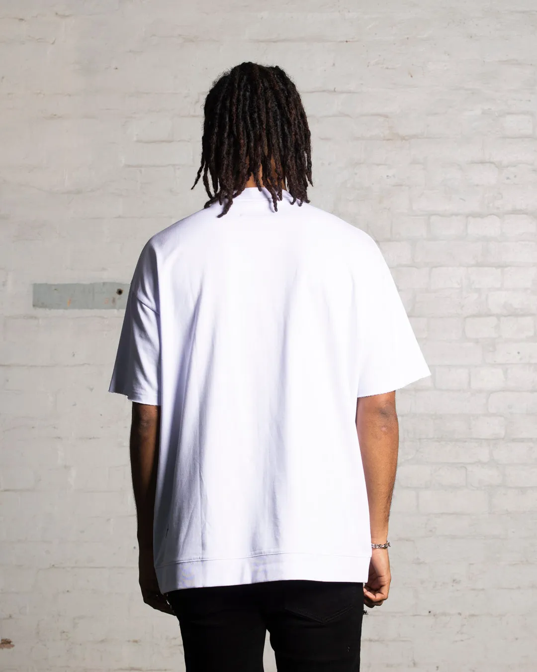 Saint Morta Shadow Boxy T-Shirt White Eco Friendly Fabric Christmas