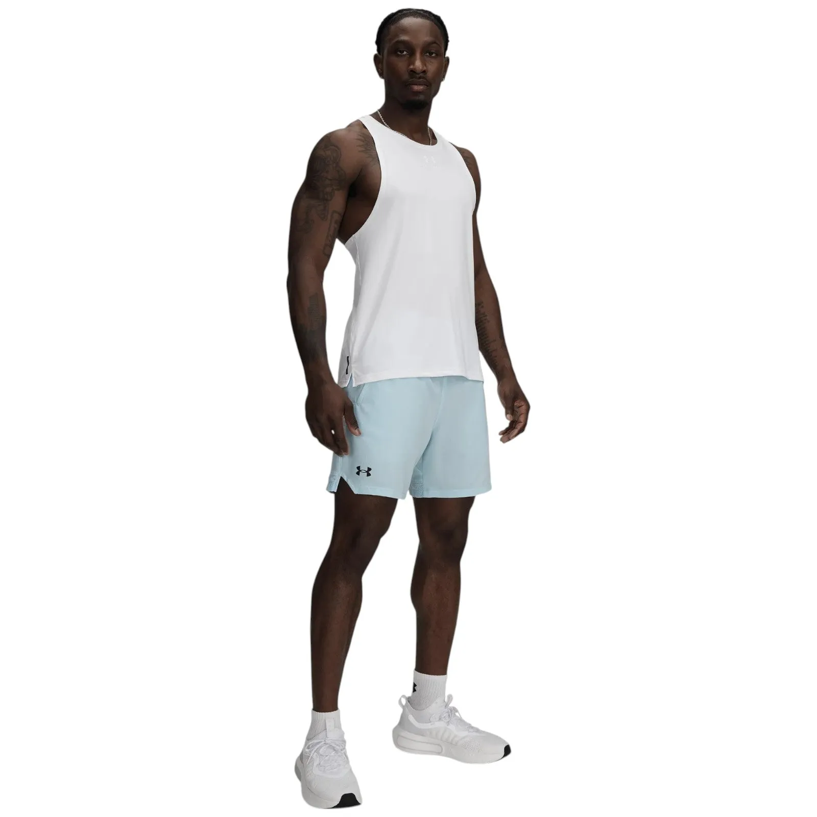 Under Armour Vanish Mens 6" Fitted Woven Training Shorts Reinforced Hems Snug Fit
