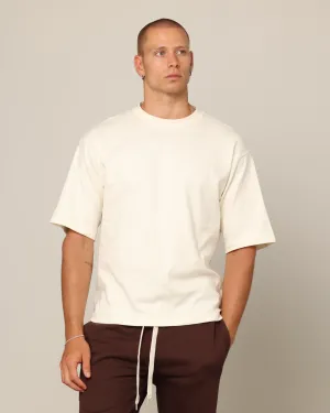 High Density Weave Carr?? Blanc Boxy T-Shirt Off White