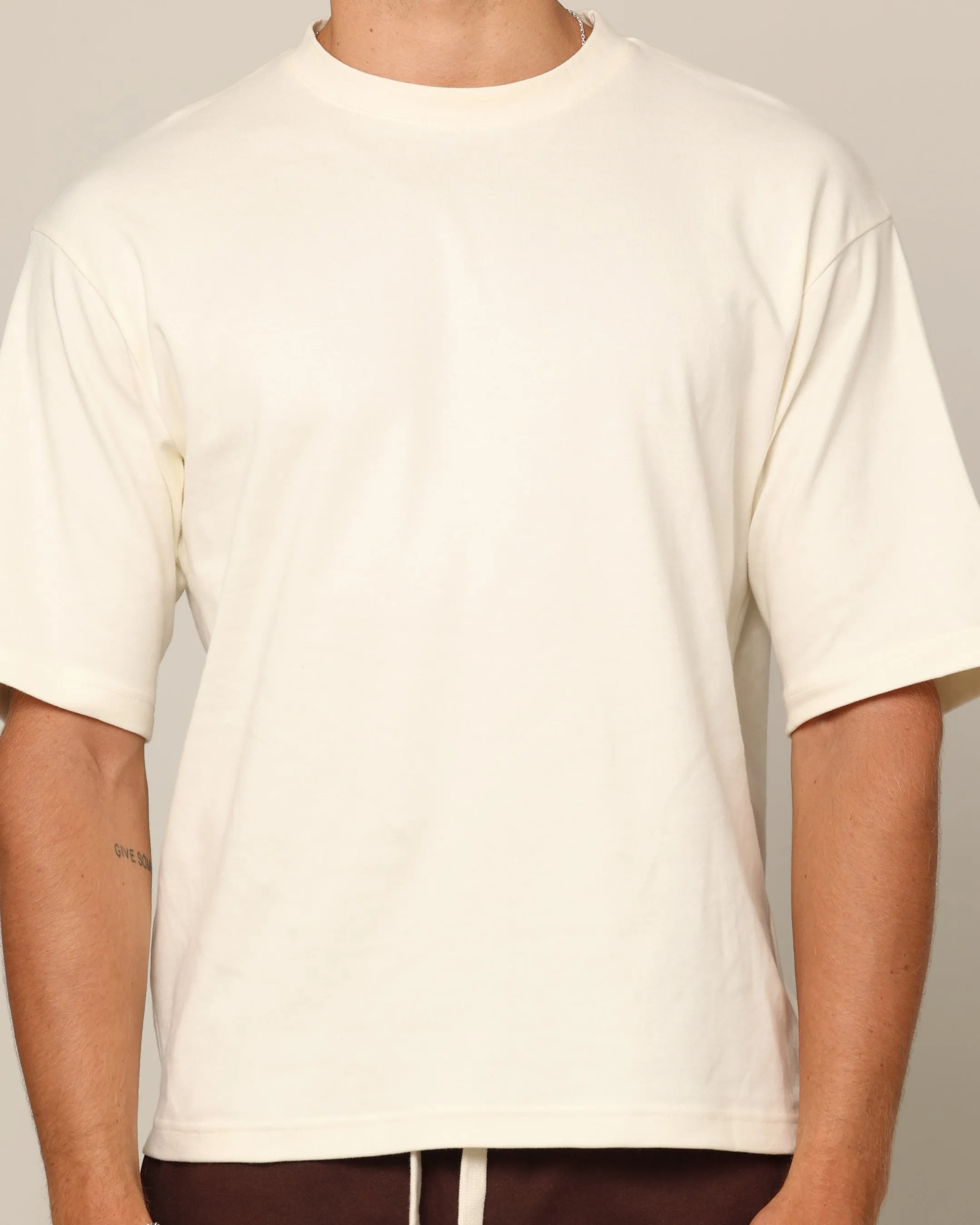 Carr?? Blanc Boxy T-Shirt Off White Cozy Feeling Casual layering piece