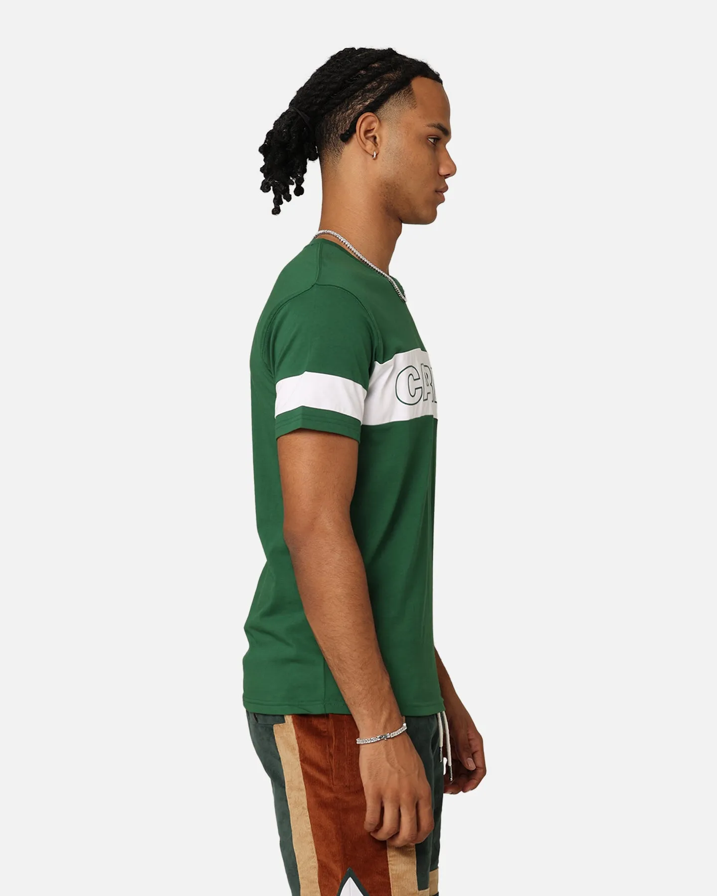 Carr?? Bars T-Shirt Green/White Stylish Wear