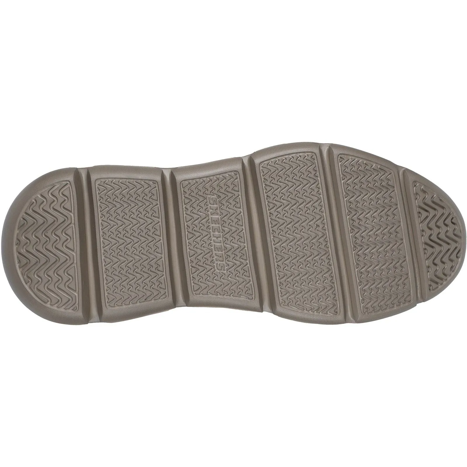 Skechers Mens Garza Clive Shoe Dark Taupe Every Step heel cup