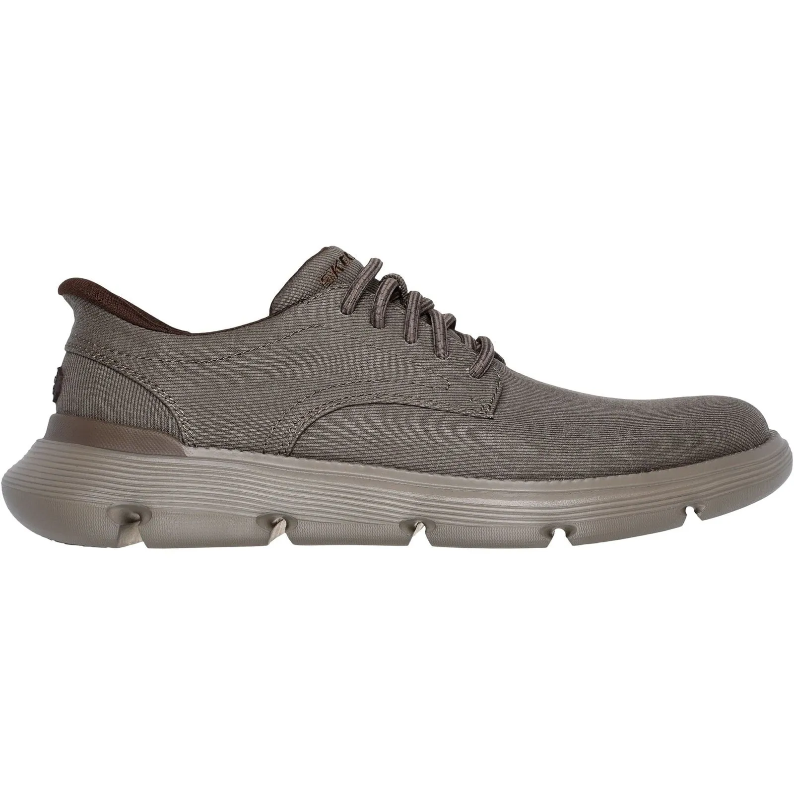 Skechers Mens Garza Clive Shoe Dark Taupe Neutral Glow Dynamic Arch Cushion