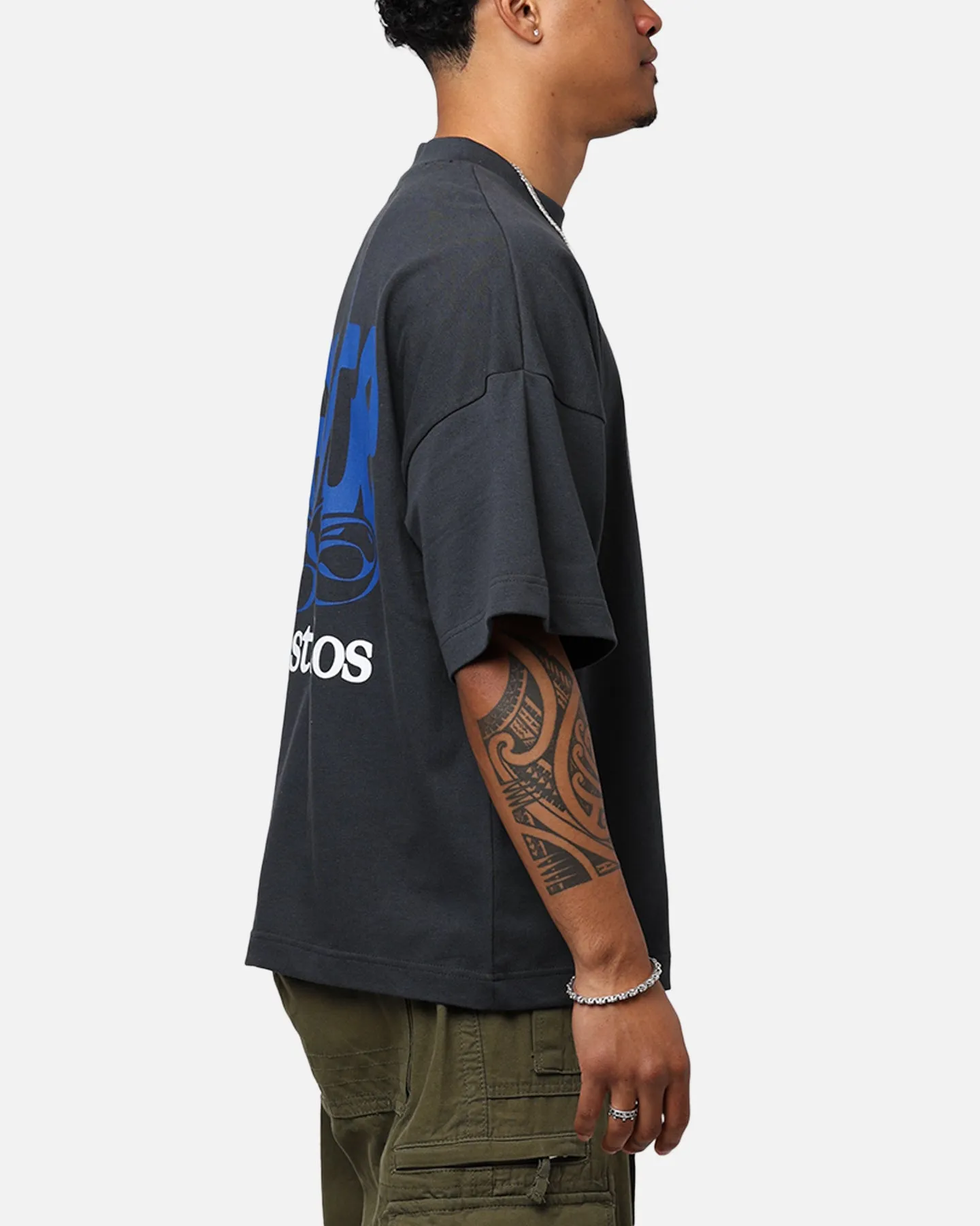 color blocking Trendy Vibes Loiter Elevate Box T-Shirt Charcoal