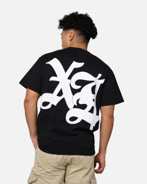 Heather Jersey Material X-Large Old English T-Shirt Black
