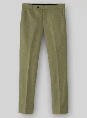 Naples Martini Green Tweed Pants Minimalist Design