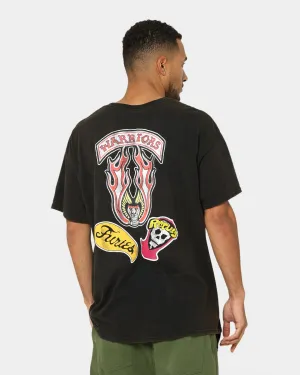 American Thrift X The Warriors Gangs Vintage T-Shirt Black Wash Soft Cotton Feel