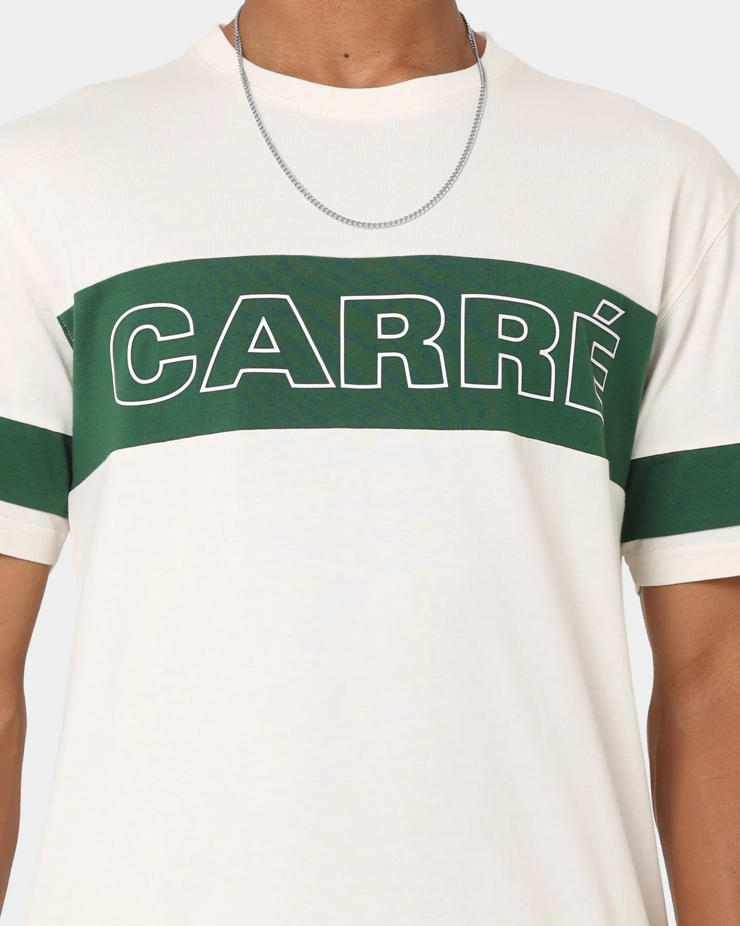 Carr?? Panneau T-Shirt Off White/Green Chic Fashion