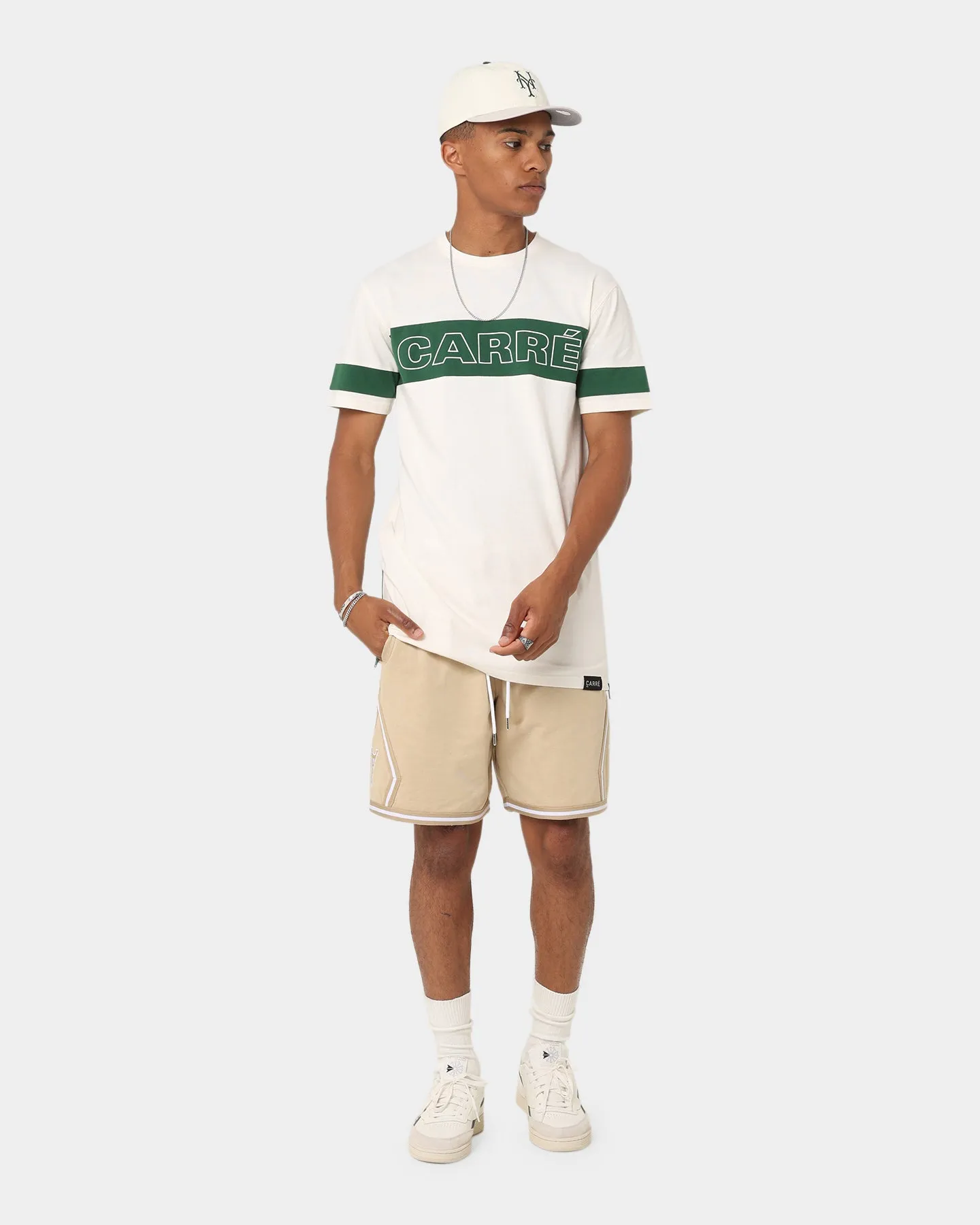 Carr?? Panneau T-Shirt Off White/Green Eco Certified Textile