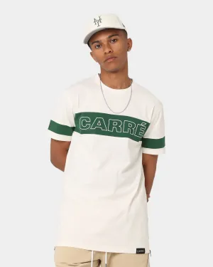 Carr?? Panneau T-Shirt Off White/Green Unisex Core Lightweight Comfort Wear
