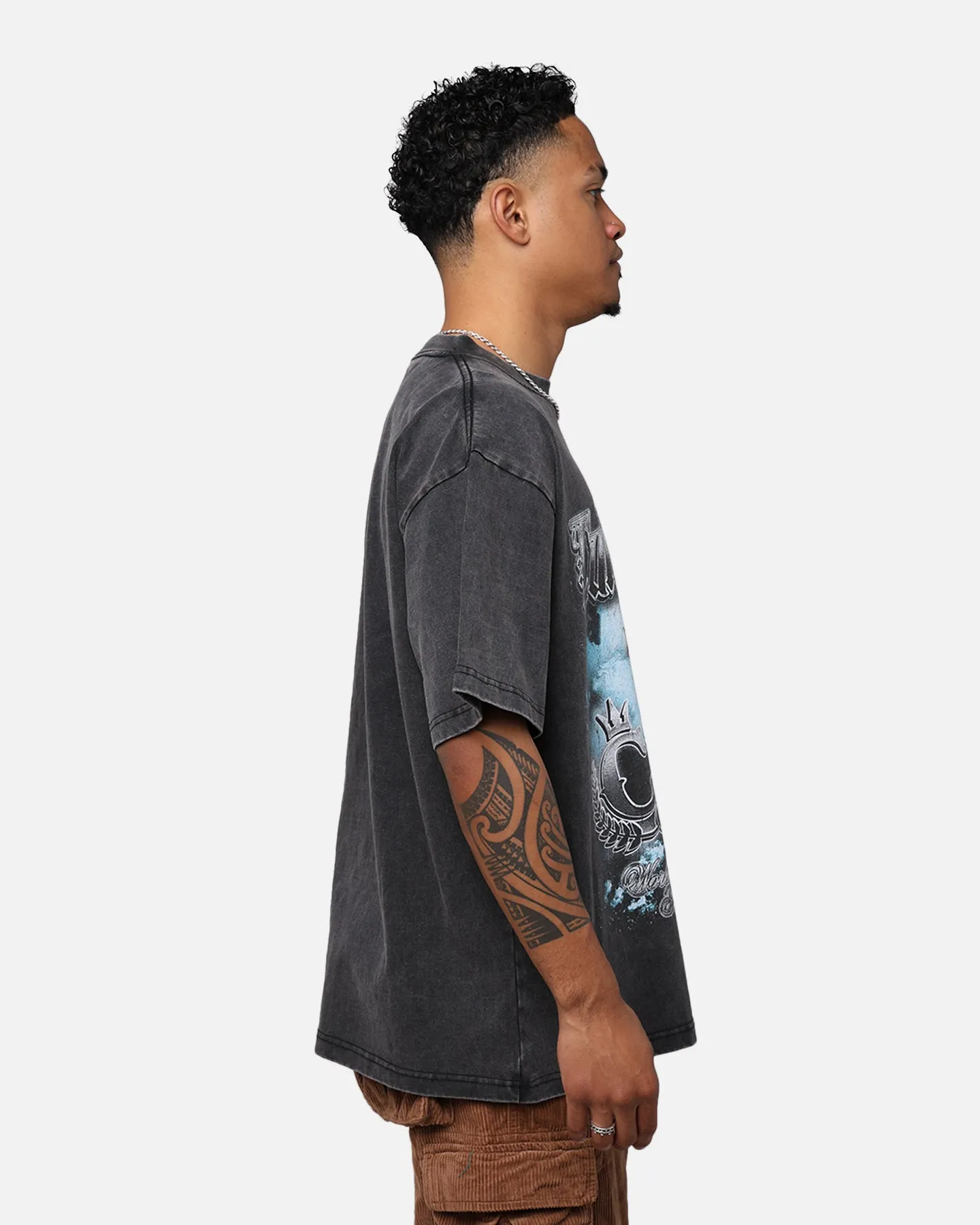 Culture Kings Crown T-Shirt Washed Black dry cleanable Movie Night