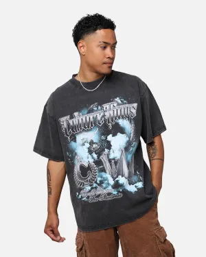 Culture Kings Crown T-Shirt Washed Black Active Comfort Wear