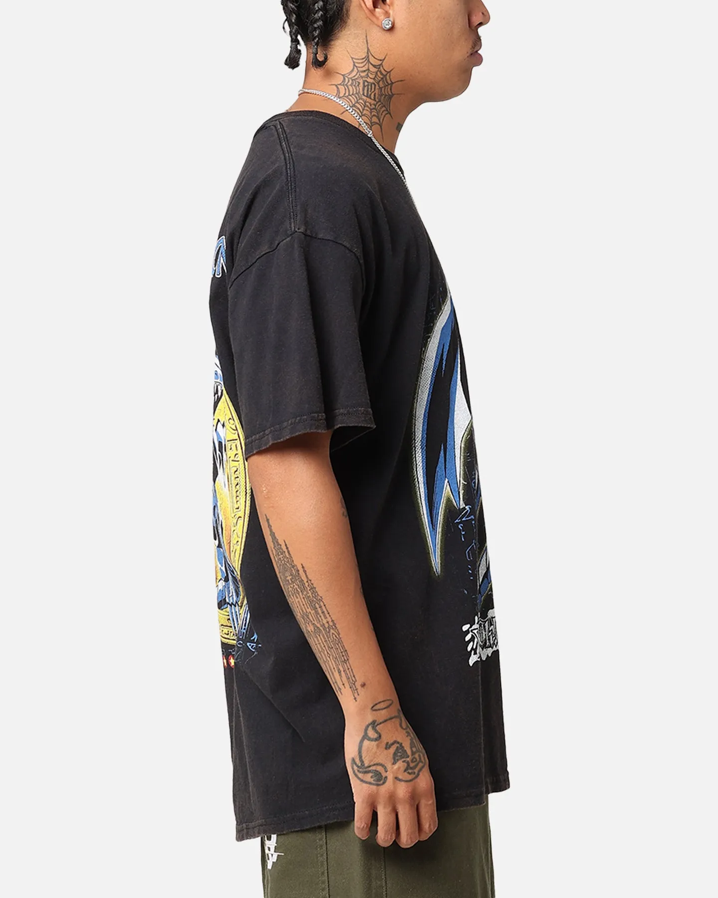Goat Crew X Yu-Gi-Oh! Blue Eyes White Dragon T-Shirt Black Wash Classic Layer Wear Flexible Cuff Design