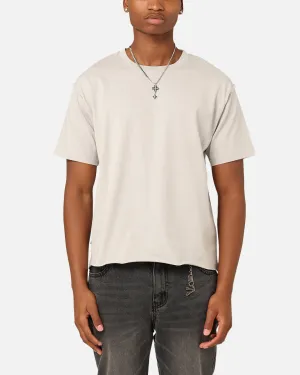 V neck Sporty and Cool Saint Morta Lafayette Cropped T-Shirt Grey