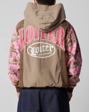 Loiter Splinter Hoodie Pink Camo Unisex Design Street Sense